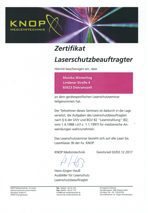 Laserschutzbeauftragte